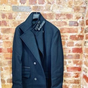 John Varvatos Lambs Wool Jacket- Jet Black.